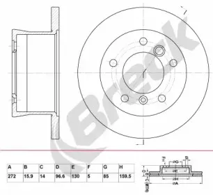 BR 359 VA100 BRECK Тормозной диск